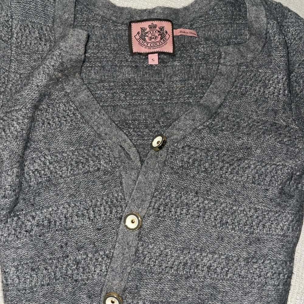 Juicy couture wool sweater with beautiful gold buttons